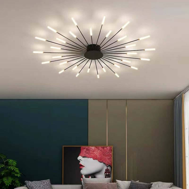 Nowoczesna lampa sufitowa LED | Wzór fajerwerków