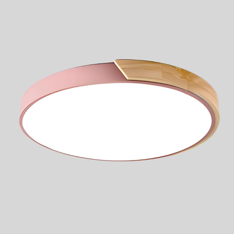 Ozdobna lampa sufitowa LED | Okrągły design Macaroon