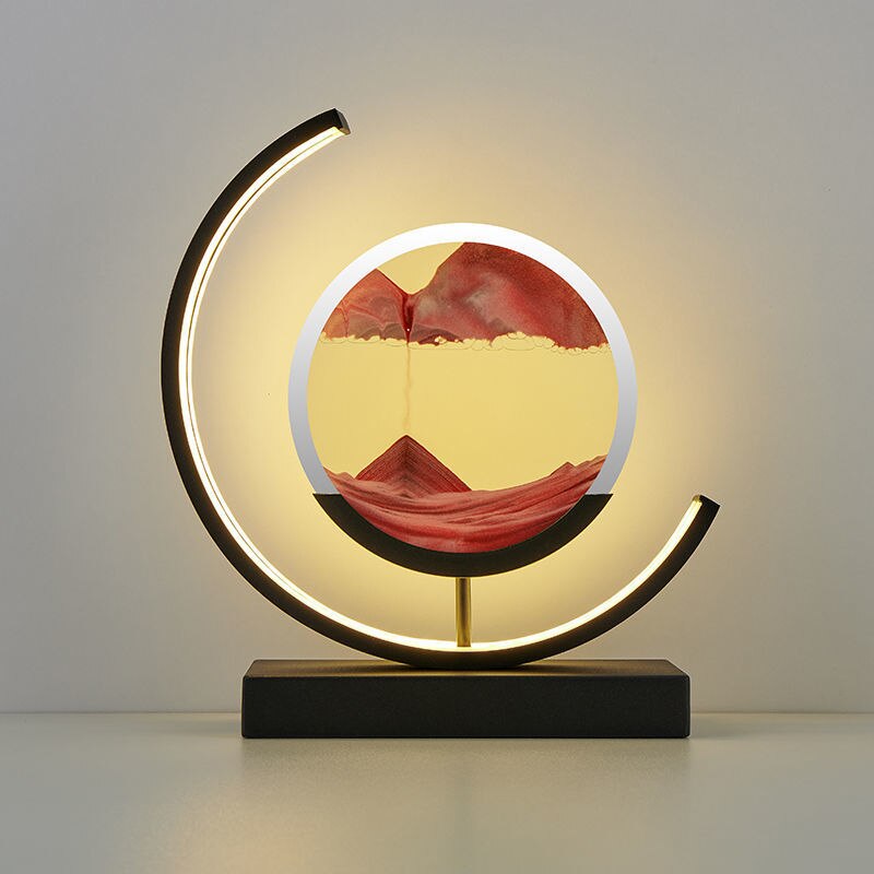 Ruchoma lampa stołowa z piaskiem | Lampka nocna