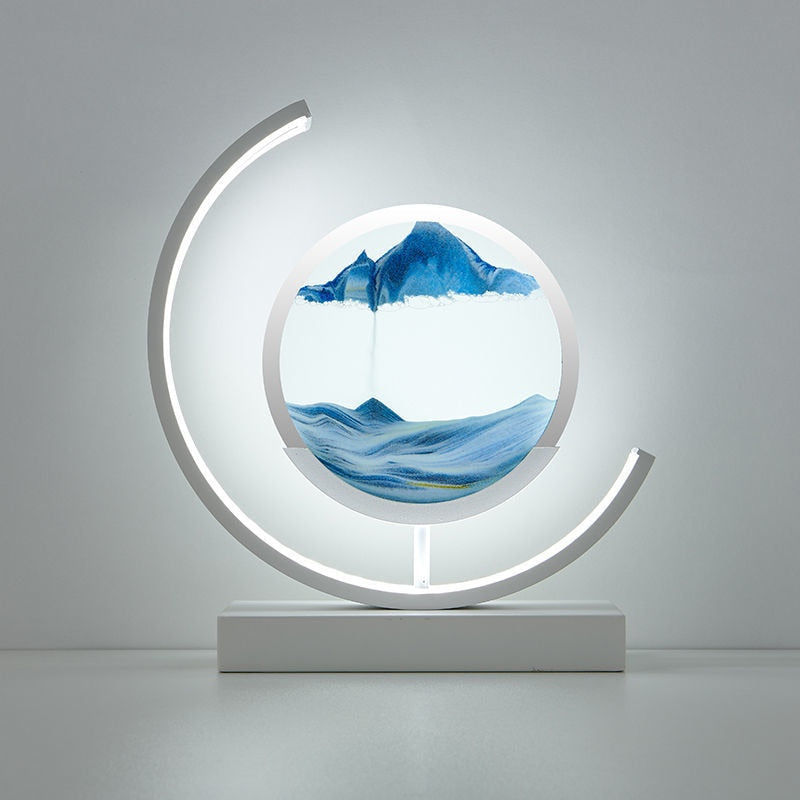Ruchoma lampa stołowa z piaskiem | Lampka nocna