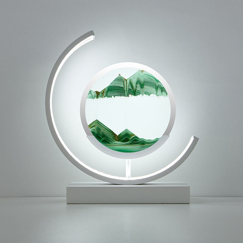 Ruchoma lampa stołowa z piaskiem | Lampka nocna
