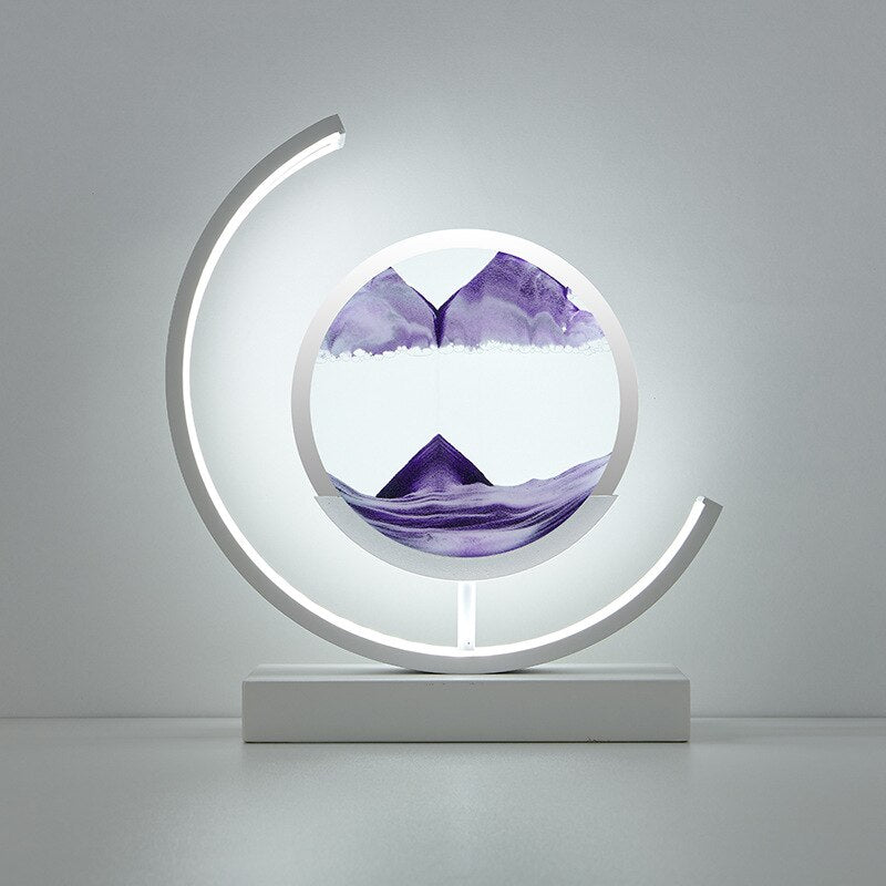 Ruchoma lampa stołowa z piaskiem | Lampka nocna