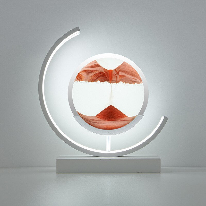 Ruchoma lampa stołowa z piaskiem | Lampka nocna