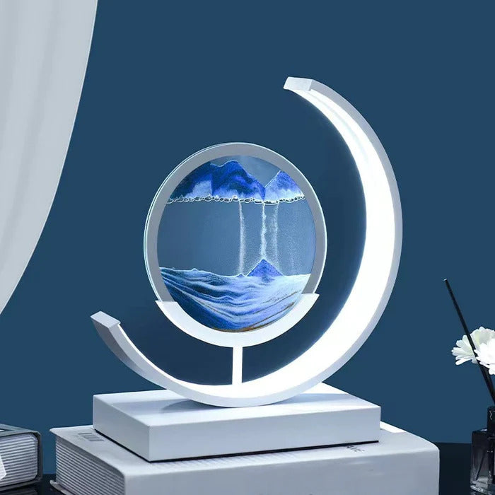 Ruchoma lampa stołowa z piaskiem | Lampka nocna