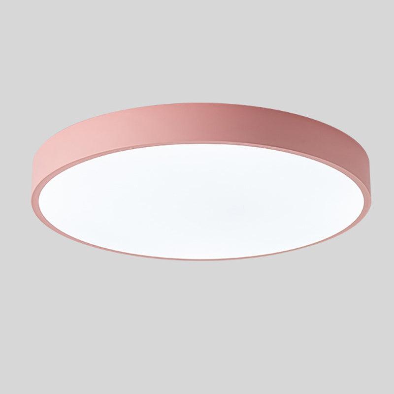 Ozdobna lampa sufitowa LED | Okrągły design Macaroon