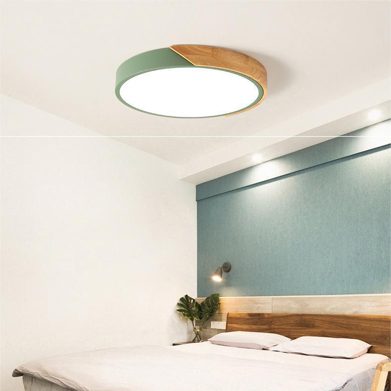 Ozdobna lampa sufitowa LED | Okrągły design Macaroon