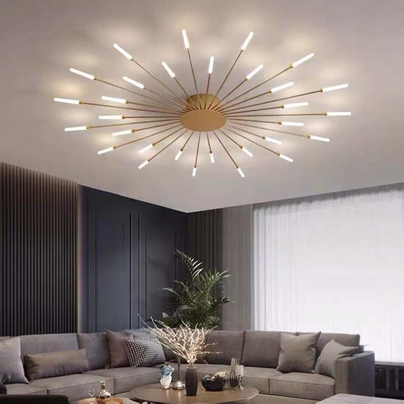 Nowoczesna lampa sufitowa LED | Wzór fajerwerków