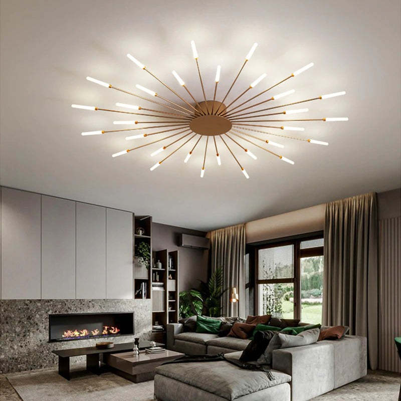 Nowoczesna lampa sufitowa LED | Wzór fajerwerków
