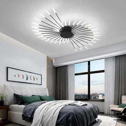 Nowoczesna lampa sufitowa LED | Wzór fajerwerków
