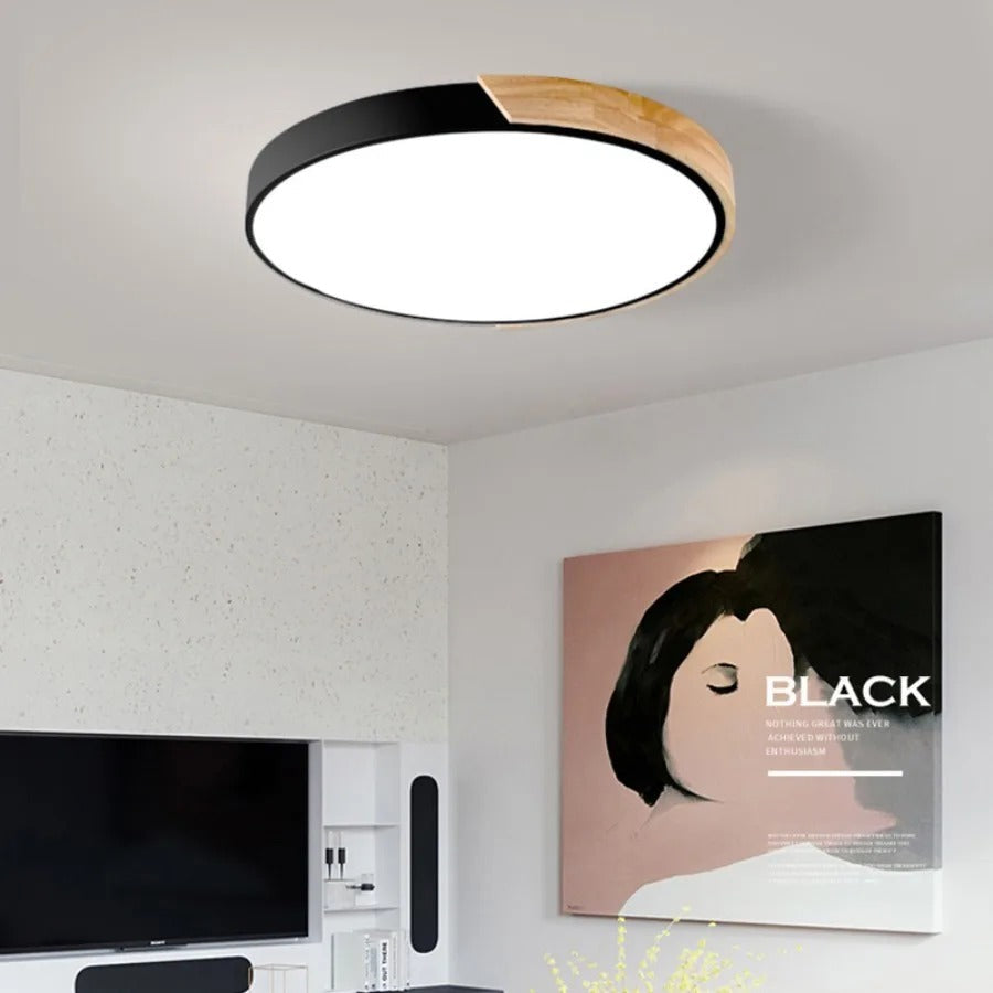 Ozdobna lampa sufitowa LED | Okrągły design Macaroon