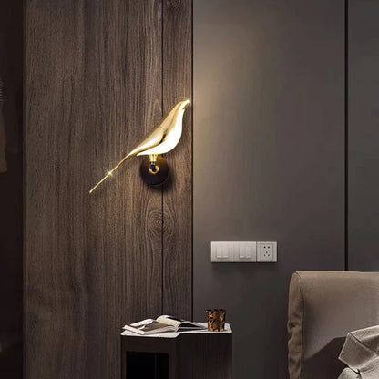 Ozdobna lampa ścienna LED | Wzór ptaka