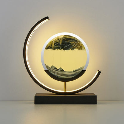 Ruchoma lampa stołowa z piaskiem | Lampka nocna