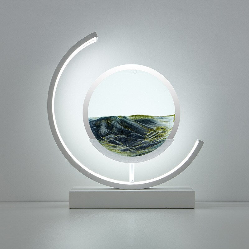 Ruchoma lampa stołowa z piaskiem | Lampka nocna