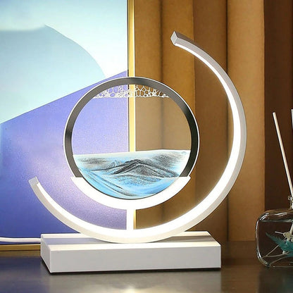Ruchoma lampa stołowa z piaskiem | Lampka nocna