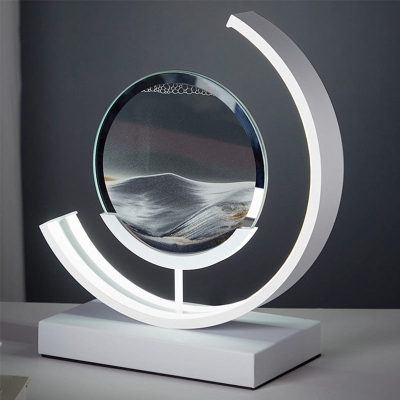 Ruchoma lampa stołowa z piaskiem | Lampka nocna