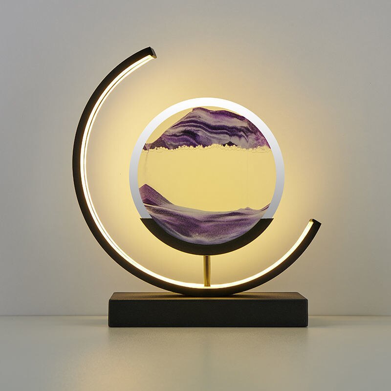 Ruchoma lampa stołowa z piaskiem | Lampka nocna