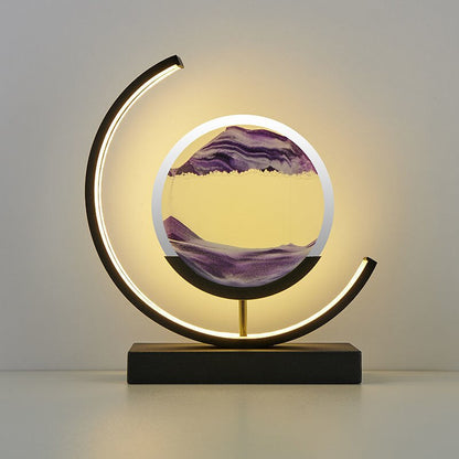 Ruchoma lampa stołowa z piaskiem | Lampka nocna