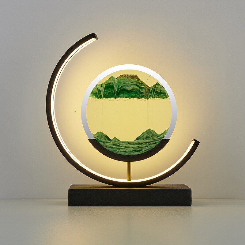 Ruchoma lampa stołowa z piaskiem | Lampka nocna