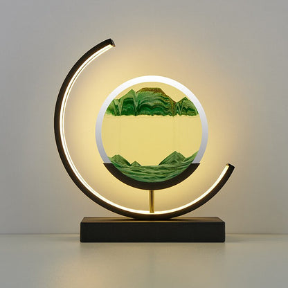 Ruchoma lampa stołowa z piaskiem | Lampka nocna