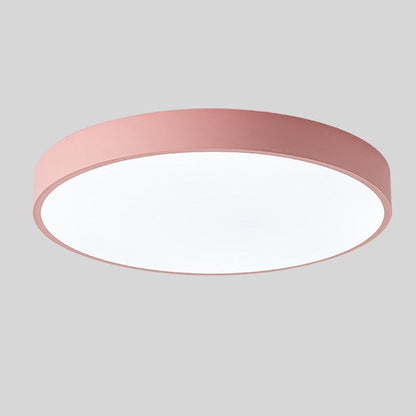 Ozdobna lampa sufitowa LED | Okrągły design Macaroon